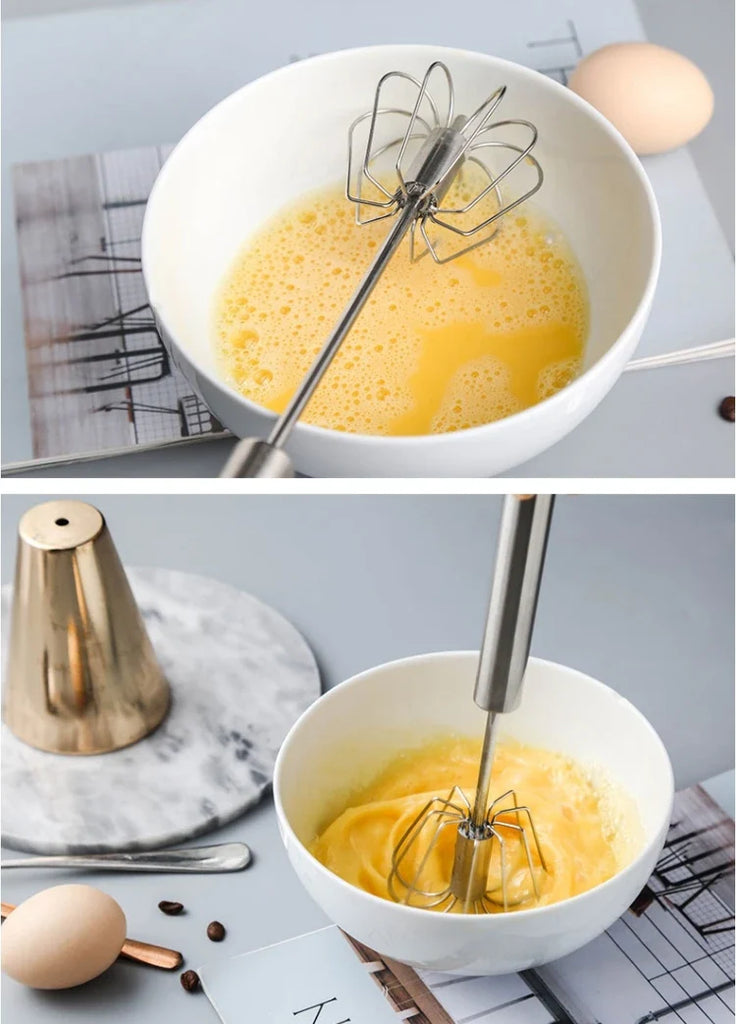 Hand Pressure Semi-automatic Egg Beater Stainless Steel For Molds For Hotcakes Salt Shaker Kitchen All New Items Coffee Makers