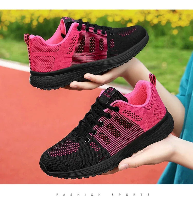 Women Casual Shoes Fashion Breathable Walking Mesh Flat Shoes Sneakers Women 2024 Gym Vulcanized Shoes White Female Footwear