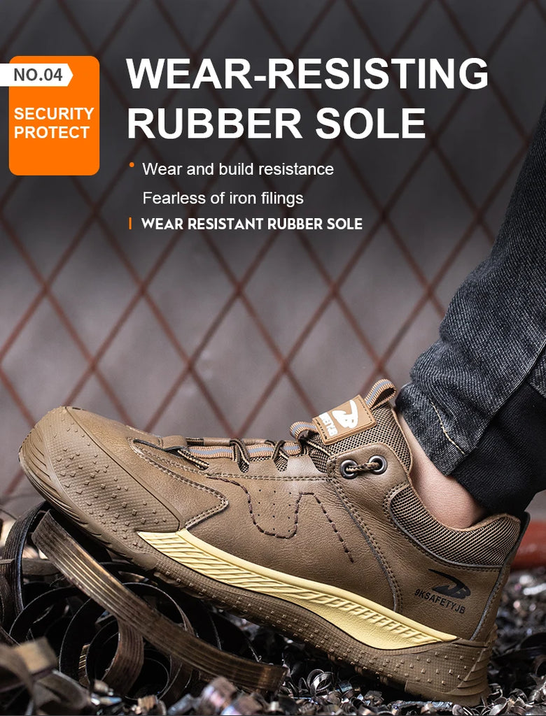 Insulation 6KV Male Composite Toe Work Shoes Sneakers Indestructible Anti-smash Anti-puncture Leather Safety Shoes