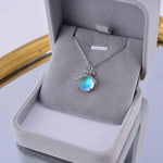 Load image into Gallery viewer, Fashion Silver Plated Firefly Shaped Moonstone Pendant Necklaces Luxury Women Jewelry Korean Clavicle Chain Short Necklace
