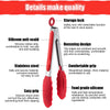 Food Tong Stainless Steel Kitchen Tongs Silicone Nylon Non-Slip Cooking Clip Clamp BBQ Salad Tools Grill Kitchen Accessories