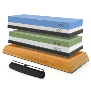 Sharpening Stone Knife Sharpener Grit240-8000# Whetstone Professional Grindstone Set Wood Base Angle guide Polishing Set