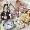 Transparent Funny Card Small Crossbody Bag For Women Travel Shoulder Messenger Bag Nylon Tote Bag