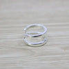 S925 sterling silver ring, glossy Japanese and Korean silver jewelry, adjustable punk fashion accessory, gift for lover