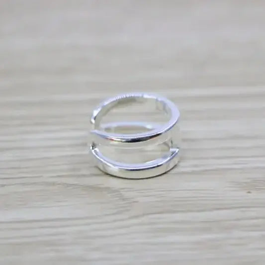 S925 sterling silver ring, glossy Japanese and Korean silver jewelry, adjustable punk fashion accessory, gift for lover