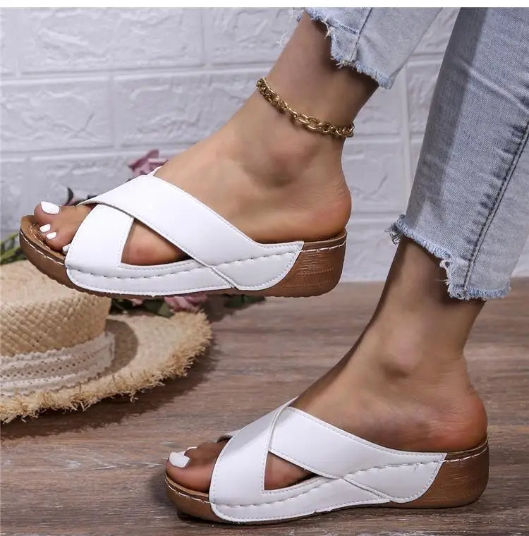 Summer Women Sandals Shoes Retro Walking Shoes Party Ladies Shoes Beach Sandals Woman Soft Female Footwear Women Sandal