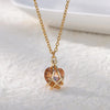 Stainless Steel Chain Heart Necklace For Women Goth Hugs Zircon Heart Pendant Necklace Trendy Wedding Marriage Jewlery Gift 2023