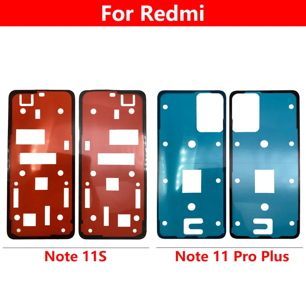 NEW Tested Waterproof  Adhesive Back Housing Battery Cover Glue Stickers For Xiaomi Redmi Note 10 7 8 9 11 4G 12 Pro Plus 11S 9S