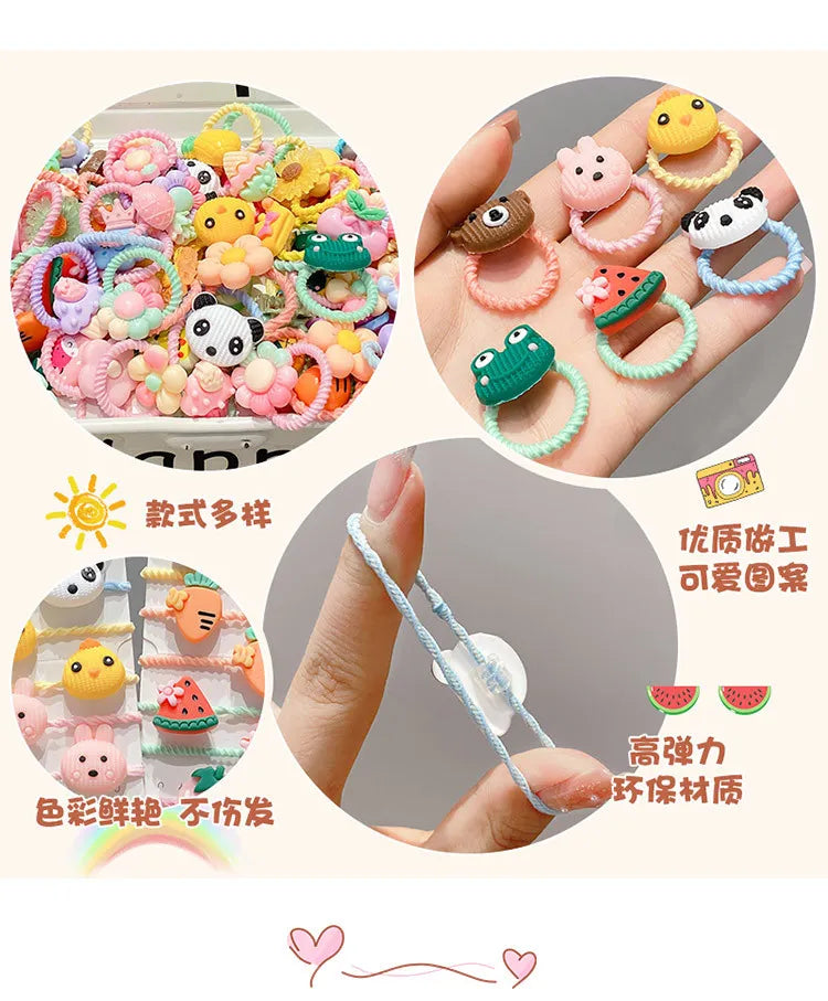 Hair Accessories Girls Bands Bandeau Cheveux Scrunchies Elastique Fille Kids Korean Haarband Rubber Baby Tie Animal Band Cute