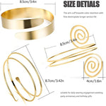 Load image into Gallery viewer, Simple Boho Coil Upper Arm Band Cuff Armlets for Women Girls Arm Bangle Adjustable
