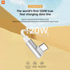 Original Xiaomi 120W 6A USB Type C Cable 90 Degree Elbow L Sharpe Angle Super Fast Hyper Charger Mi 12 11 Redmi Note 10 POCO X4