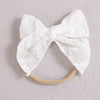 Headband for Baby Girls White Soft Lace Hair Bows Elastic Soft Seamless Hairband Newborn Kids Headwear Baby Hair Accessories