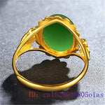 Load image into Gallery viewer, Green Jade Ring Gifts Natural Amulet Women 925 Silver Zircon Crystal Gemstone Men Chalcedony Jewelry Charm Fashion

