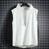 Summer Gym Tank Top Men Hooded Sleeveless Shirt Bodybuilding Top Fashion Hip Pop Vest Sweatshirt Fitness Singlets Man Clothing