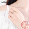 Classic Luxury Full Cubic Zirconia Ring 925 Sterling Silver CZ Finger Rings For Women Girls Party Accessories Jewelry JZ1337