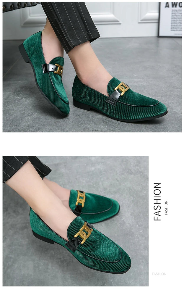 High-quality Luxury Green Moccasins Men Brand Suede Loafers Fashion Tassel Flat Casual Shoes Men Breathable Slip On Shoes 2024