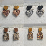 Load image into Gallery viewer, New Leopard Pattern Love Earrings Bohemian Ethnic Style Earrings Popular Fashion Earrings Jewelry Gifts
