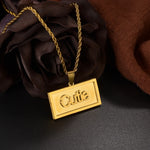 Load image into Gallery viewer, Custome Name Punk Necklace Cricle Pendant Cuban Chain Stainless Steel Jewelry for Woman Man Personalized Jewelry Christmas Gift
