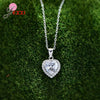 Romatic Birthday Valentines Day Gift Luxury 925 Sterling Silver Jewelry Sets Full Cubic Zircon Heart Ring Necklace Earrings