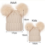 Load image into Gallery viewer, Mother Kids Winter Hats for Baby Girl Boy Bobble Hat Kids Cap for Children Pompom Baby Beanie Infant Bonnet Accessories 0-3Y
