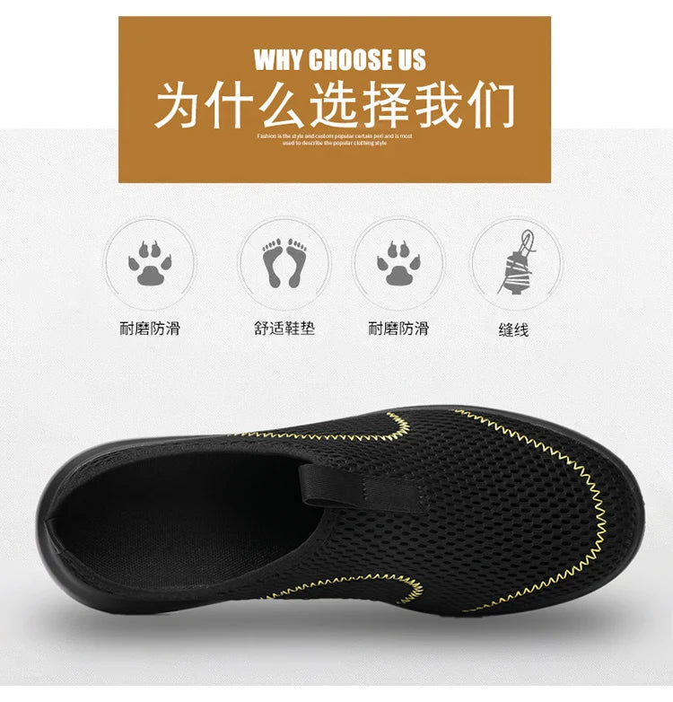 Men Shoes Summer Sandals Breathable Mesh Beach Sandals Outdoor  Home Slippers Fashion Casual Beach Shoes