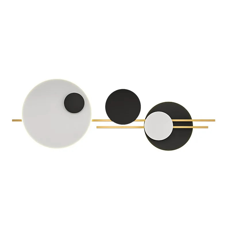 Modern White Black Metal LED Wall Lamp For Foyer Hall Office Shop Dining Room 3 Changeable Dimming 120cm Atmosphere Lighting