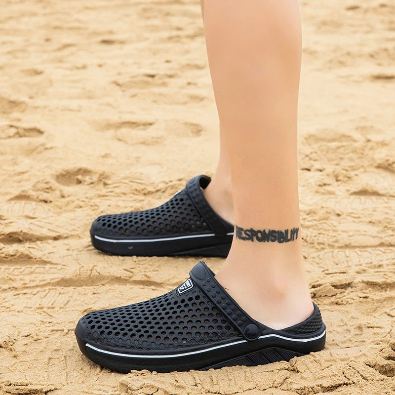 Fashion 2024 New Men's Ladies Summer Sandals Sandals Sandals Breathable Beach Shoes Garden Clogs Size 36-45