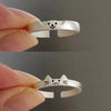 2pcs Cute Cat Dog Animal Couple Ring for Women Men 2024 New Fashion Statement Lover Rings Valentine's Day Party Jewelry Gifts