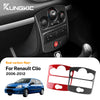 Real Soft Carbon Fiber Sticker For Renault Clio 3 2006 2007 2008 2009 2010 2011 2012 Car CD AC Panel Interior Accessories