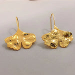Load image into Gallery viewer, Earrings for Women Leaf Monstera Jewelry Gold Plated Bijouterie Female Leaves Gift Piercing
