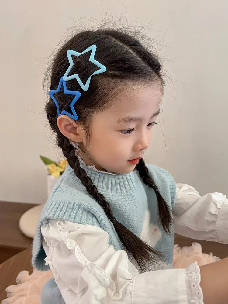 3pc Korean New Big Star BB Hairpin Hair Side Clips for Girls Women Kids Gift Wedding Party Hair Accessories