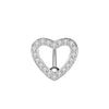 1PC Steel Belly Button Rings Crystal Piercing Navel Heart Style Navel Piercing Earring Belly Piercing Sexy Body Jewelry Ombligo