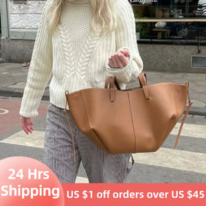 Vintage Women Shoulder Bag Large Capacity Tote Bag PU Leather Grocery Pouch with Matching Clutch Purse Set Designer Luxury Bolsa