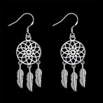 Load image into Gallery viewer, Fine cute 925 Sterling Silver fine Dream catcher feathers earrings for woman fashion designer party wedding Jewelry gifts
