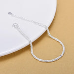 Load image into Gallery viewer, Free Shipping Top Quality 925 Sterling Silver Bracelet Fashion Gift Korean Silver Jewelry Small Square Silver Plated Bracelet
