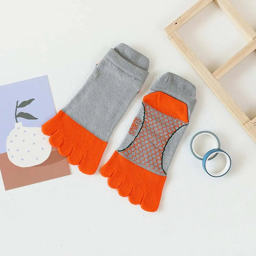Anti-slip Five Finger Socks Kids Cotton Mesh Breathable Children Accessories Sport Split Toe Hosiery