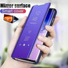 Luxury Mirror Flip Case For Xiaomi Redmi 13C 12 4G 12C A1 10C K60 Pro 10X 10 9C 9T 9A 9i 9 Plating Stand Case Phone Accessories