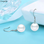 Load image into Gallery viewer, Fanqieliu Original 925 Silver Needle Lady's Fashion Jewelry New Pearl Drop Earrings FQL23505
