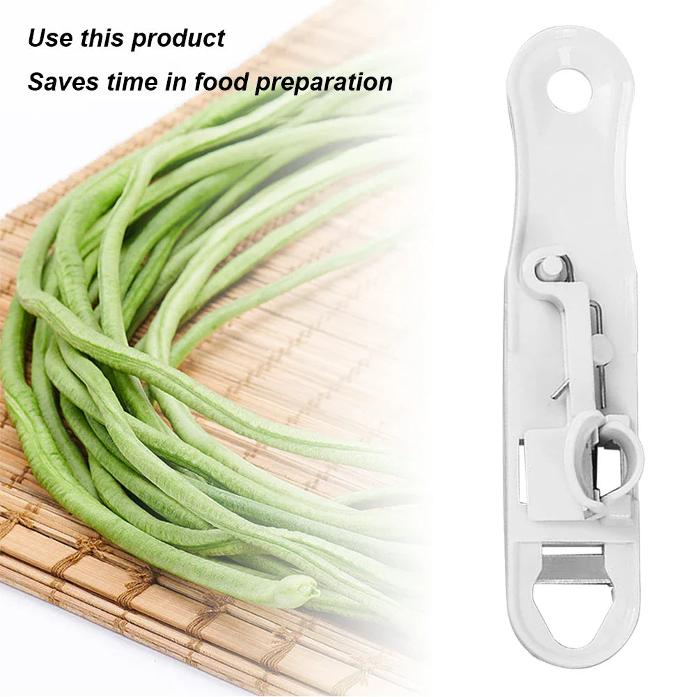 Green Bean Slicer Cutter Cut Fruit Vegetable Stringer Peeler Remover for Easy Kitchen Gadgets Kitchen Accessories