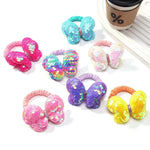 Load image into Gallery viewer, 2Pcs/lot Lovley Flower  Ponytail Elastic Hair Bands for Girl Children Hair Ties Cartoon Kids Hair Accessories Baby Headwear
