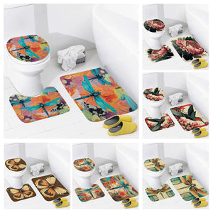 Home bathroom floor mats Anime animal style Bath Foot mat modern accessories rug Toilet mat Bathtub anti-slip carpet aaaa