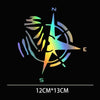 12*13CM Laser Car Sticker Creative Design Personality Fashion Compass Decoration Accessories Waterproof Cover Scratch Decal