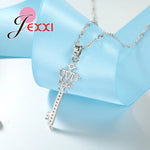 Load image into Gallery viewer, Fashion Lamp Design Silver Color Crystal Jewelry Set For Women Anniversary Gift Necklace Pendent And Earrings New Arrival
