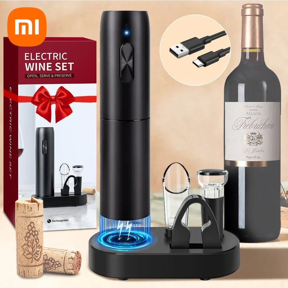 Xiaomi Electric Wine Bottle Opener 5 in 1 Automatic Wine Bottle Opener for Wine Lovers Gift Home Kitchen Party Bar Wedding