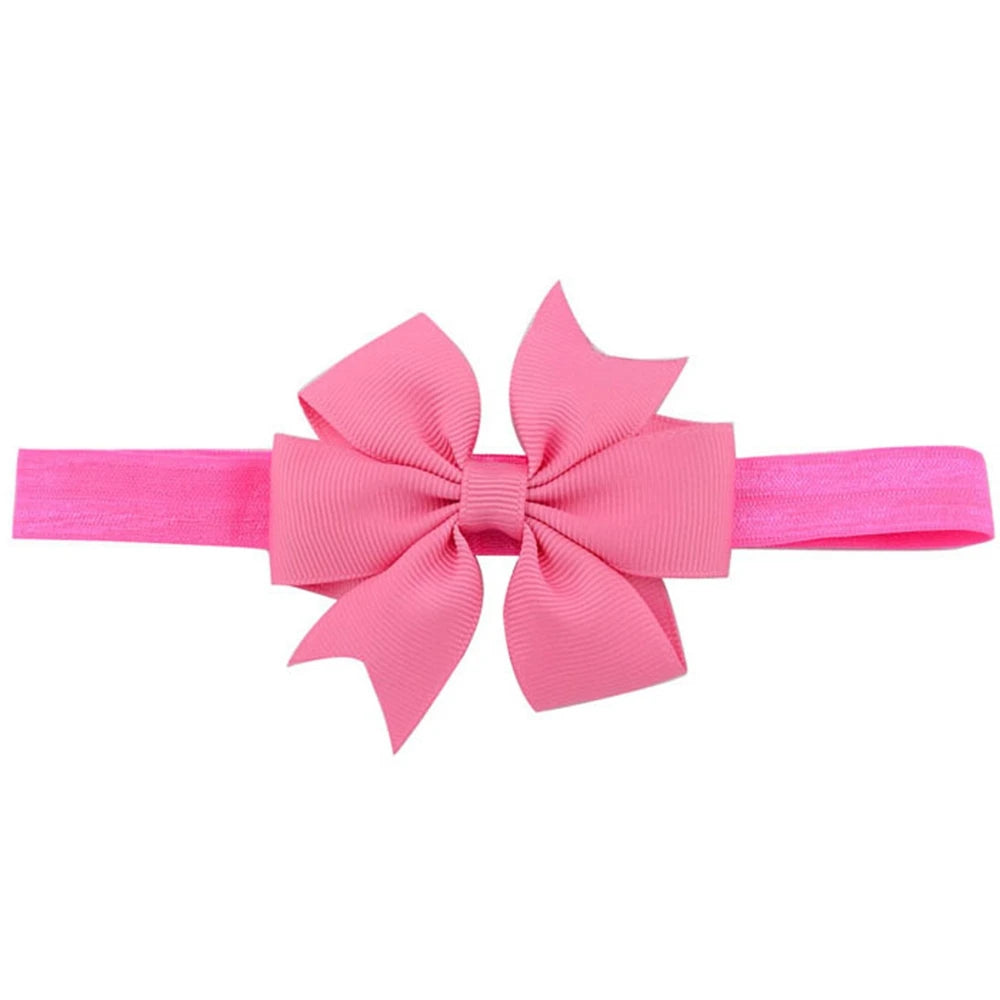 10pcs/lot Baby Girls Grosgrain Ribbon Hair Bows Headbands 3.2" Hair Band Kids Accessories for Infant Newborn Toddler Photo Props