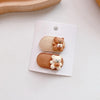 2pcs/set Korean Style Cartoon Coffee Color Hair Clips Cute Bear for Baby Children Barrettes Headwear Girls Kids Hair Accessories