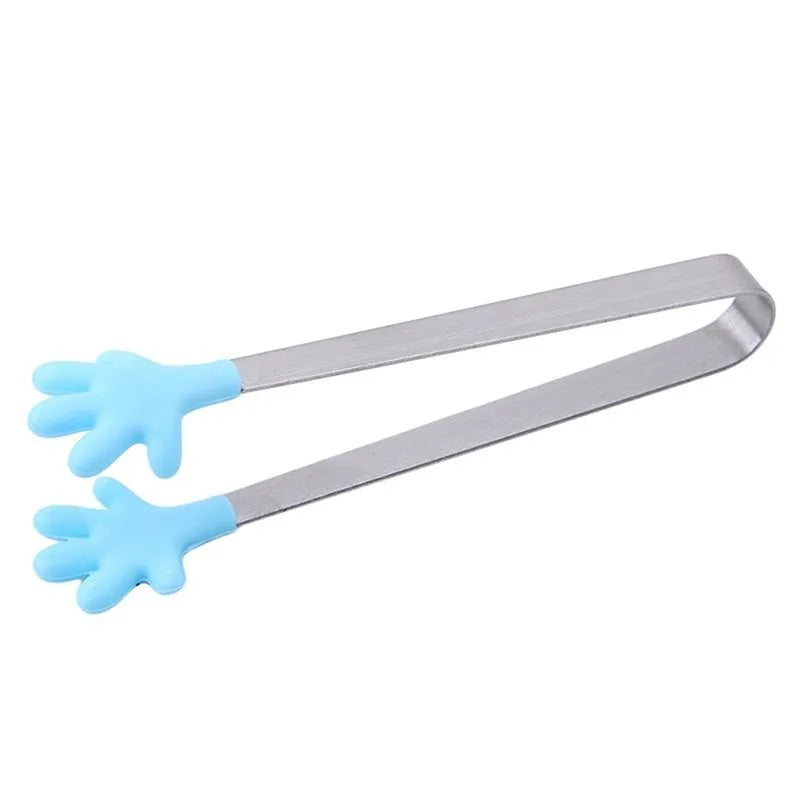 3pcs PP Food Tong Vegetable Clip Kitchen Tongs Non-slip Cooking Clip Clamp BBQ Salad Tools Silicone Grill Kitchen Accessories