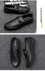 Mens Genuine Leather Loafers Luxury Formal Wedding Dress Shoes Soft Comfortable Waterproof Driving Shoes Slip on Flats Moccasin