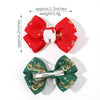 4Pcs/Set Baby Girls Christmas Snowman Bows Hair Clips for Kids Funny Ribbon Bowknot Hairpin Headwear Hair Accessories Gifts