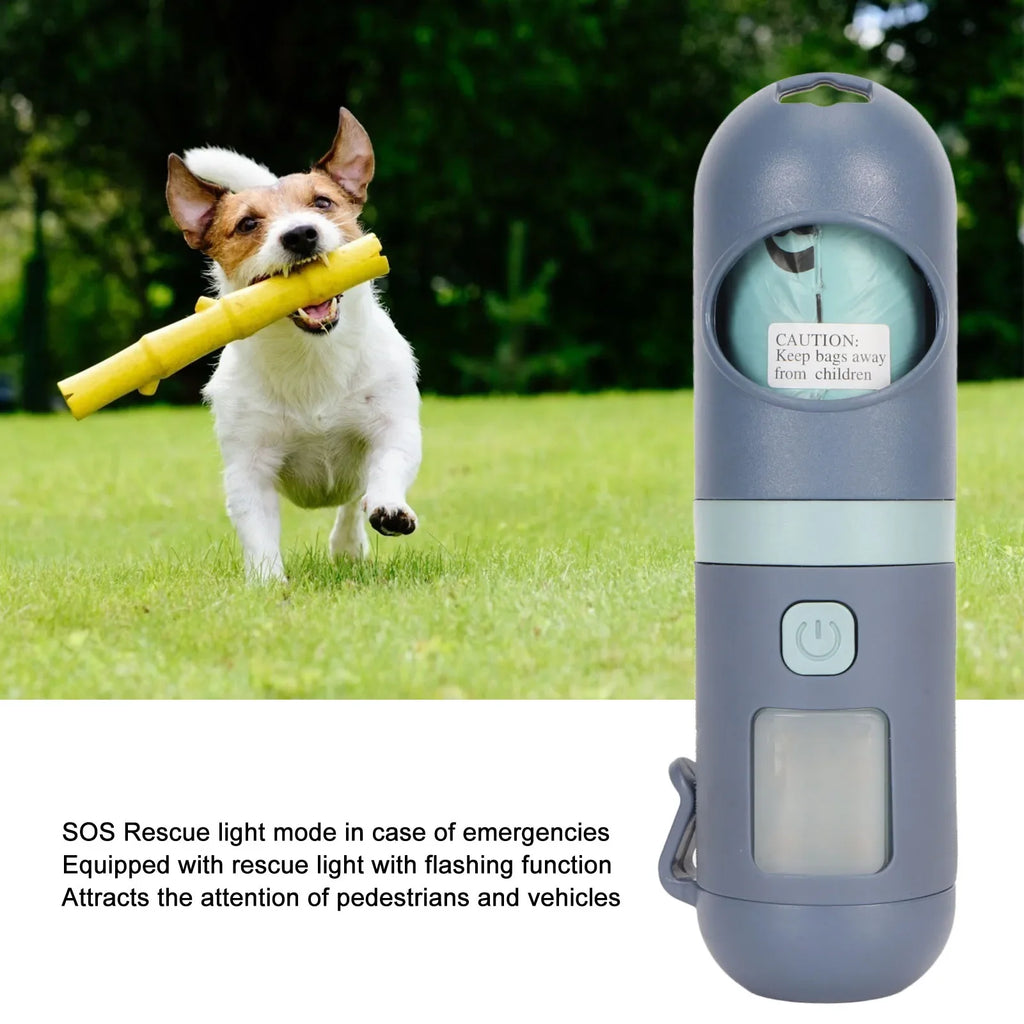 Dog Poop Bag Dispenser Multifunctional Pet Waste Bag Holder With Built In LED Flashlight For Dog Walking Accessory